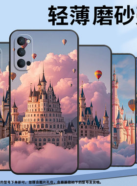 适用OPPOReno手机壳10x纯黑色PCCM00商务0pp0RenoAce保护套Ace2热气球城堡Reno2F高级PCKM70轻薄Reno4F软壳