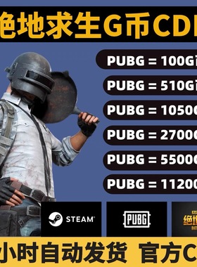 PUBGG币绝地求生g币兑换码CDK吃鸡游戏金币g coin皮肤GB充值卡