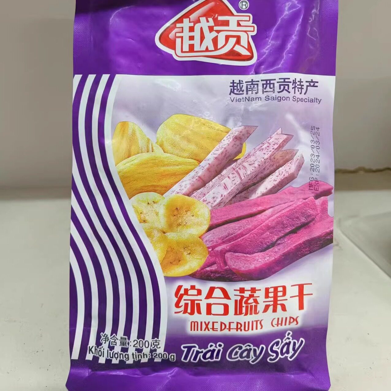 越南特产零食越贡综合果干200g/袋蔬果干综合果干休闲零食包邮