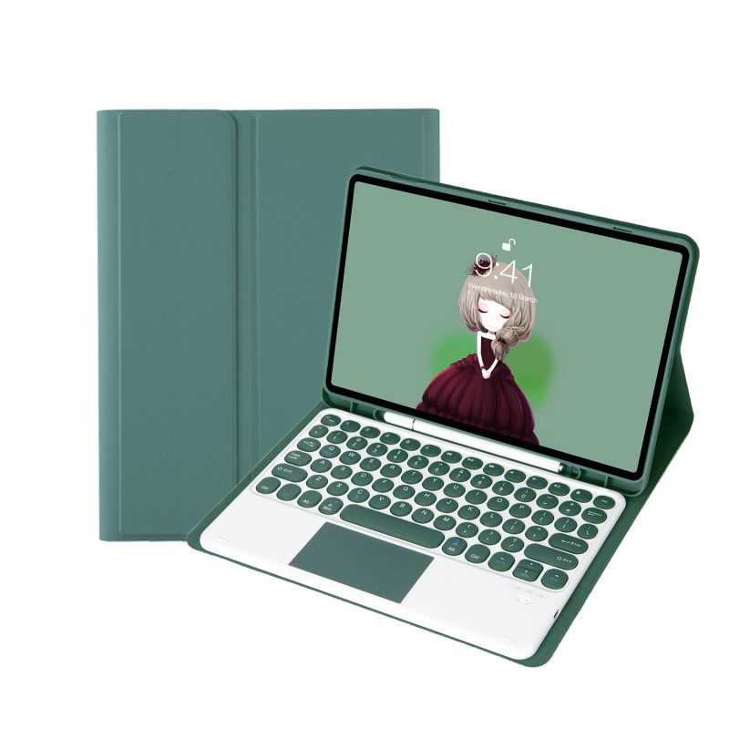 适用三星S9FE蓝牙键盘保护套P610圆帽触控S8/S7无线蓝牙A8平板套