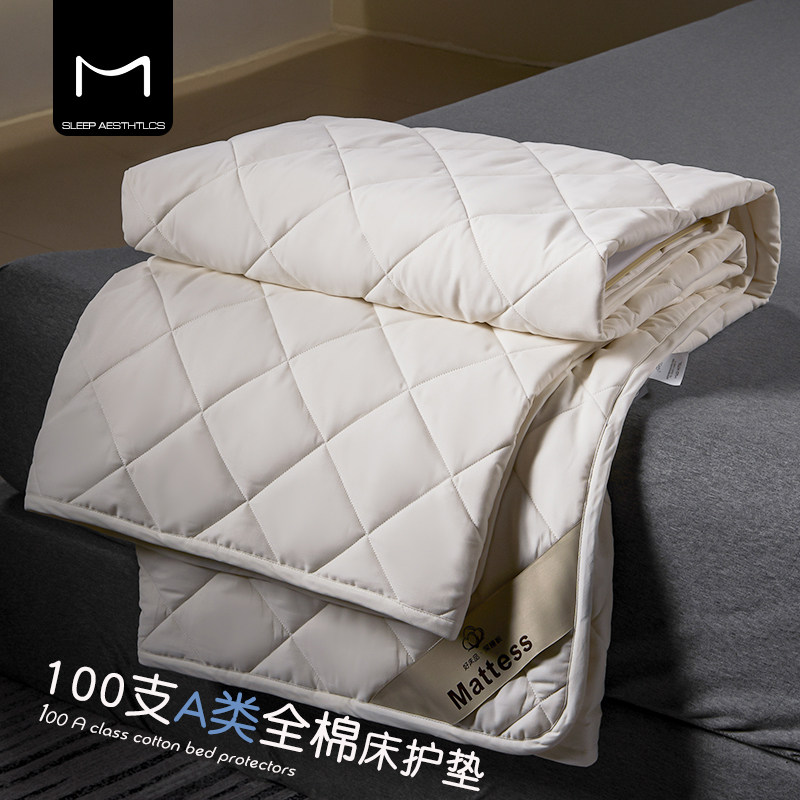新品100支纯棉夹棉防滑床护垫保护罩床褥垫单件1.8全棉床垫软褥子