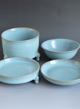 仿古风汝州陶瓷摆件工艺品