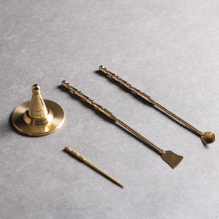香道配件塔香香粉填入模具纯铜车制香印制香倒模香篆入门打拓工具