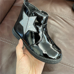 清仓不退换女童马丁靴时尚短靴皮靴女孩切尔西单靴英伦风童靴软底