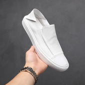 男夏季 套脚透气驾车鞋 一脚蹬懒人鞋 百搭休闲板鞋 真皮乐福鞋 小白鞋