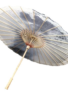 甲路舞蹈雨涧春行图油纸伞