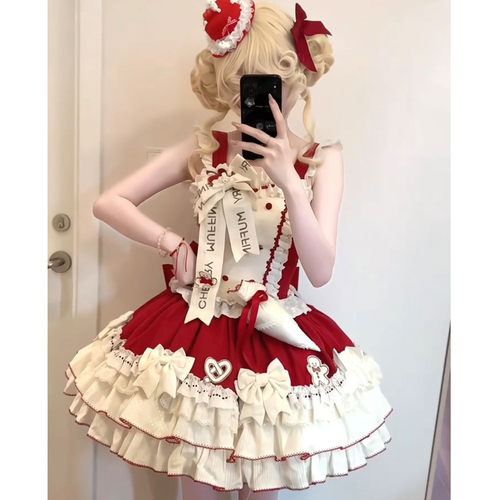 可爱甜美奶油古早doll感lolita裙