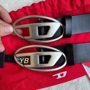 皮带女春夏新款 饰连衣裙牛仔裤 复古银色扣D字母腰带男百搭装 美式