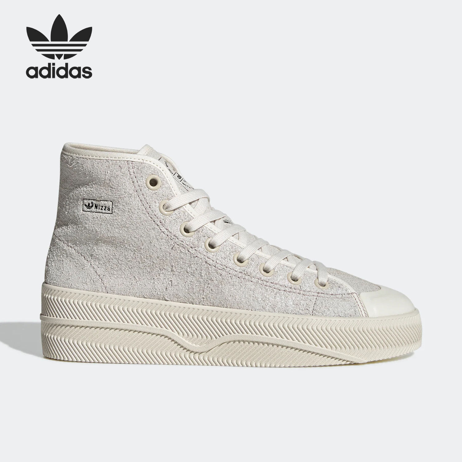 Adidas/阿迪达斯正品三叶草NIZZA 2 LEA男女新款高帮板鞋 GX6310