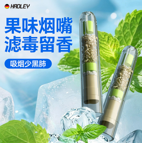 HADLEY果味烟嘴2026新款一次性过滤烟嘴管烟香滤嘴粗中细四用薄荷
