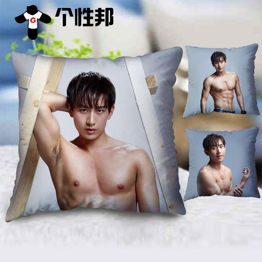 成毅山河明月现货抱枕靠垫缎面礼图片