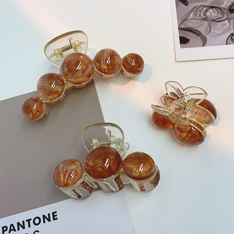 新中式原创设计棕色晕染抓夹高级感醋酸樱桃发夹百搭鲨鱼夹子头饰,饰品/流行首饰/时尚饰品新,发饰,淘宝优惠券,粉丝福利购,淘宝优惠卷