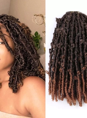 Crochet Braids Goddess Pre Looped Bob Locs Pre-Twist高温丝