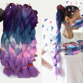 假发 hair 黑人大辫子 braids extension 三色大辫子 非洲脏辫