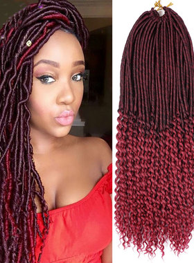 Locs Ombre Faux Locs Braid Hair  脏辫 大辫子  Freetress