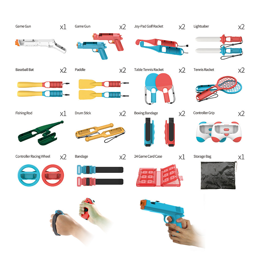 DOBE GENUINE SWITCH SPORTS SOMATOSENSORY SPORTS SET NS OLED SPORTS TENNIS RACKET GOLF FENCING