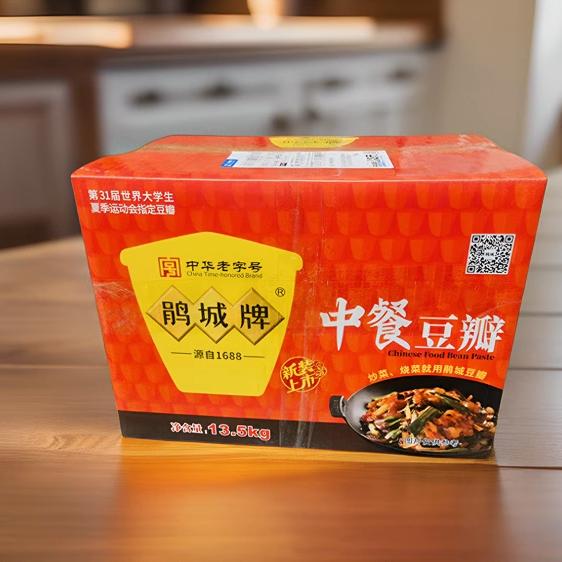 四川特产鹃城牌中餐豆瓣酱彩箱13.5kg包邮郫县豆瓣酱豆酱