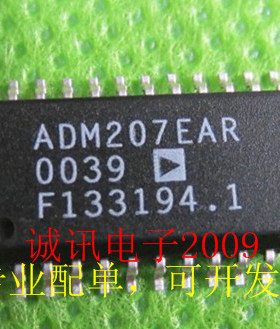 全新ADM207AR AD207EAR CMOS RS-232 200KBPS收发器内置5个驱动器