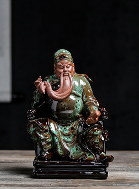 陶瓷风水镇宅小号武财神关羽像