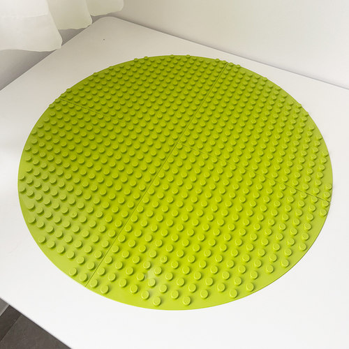 积木底板圆形桌面底座加厚垫板大号幼儿园玩具通用大颗粒积木板底