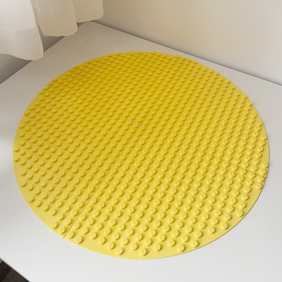 圆形积木底板加厚桌面底座大号幼儿园玩具垫板通用大颗粒积木板底