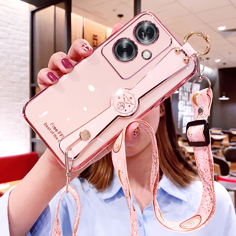 oppoa2硅胶腕带斜挎挂绳手机壳