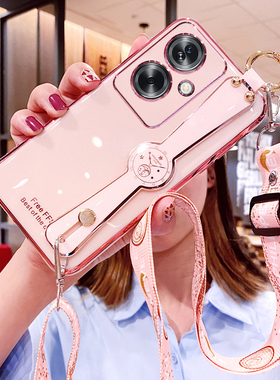 适用oppoa2手机壳oppo腕带A2保护5G硅胶套PJB110斜挎挂绳opa2全包防摔oppa软壳opooa创意opopa25g女0pp0潮opp