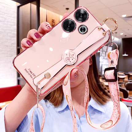 适用红米note13R手机壳小米redmi13R腕带保护硅胶套斜挎挂绳redminote全包防摔软壳女noto新款r5g高级感创意