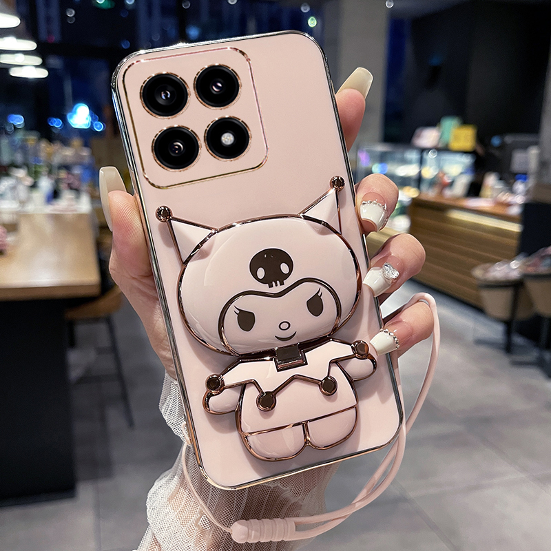 适用小米14T手机壳小米14Tpro保护5g硅胶套xiaomi全包防摔mi14t软壳pro可爱卡通t14女潮专用高级感带支架镜子