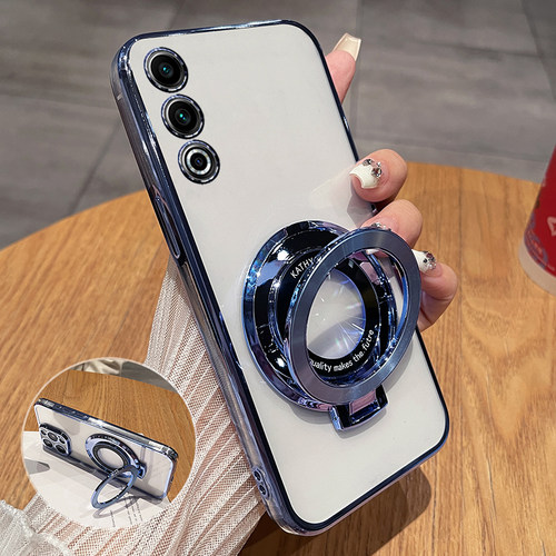 魅族20硅胶透明电镀手机壳带支架