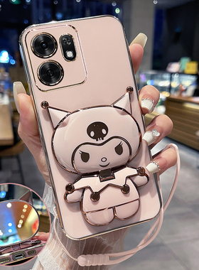 适用华为荣耀畅玩60a手机壳NLA一AN00保护硅胶套honor全包防摔软壳可爱库洛米卡通女款新款高颜值带支架镜子