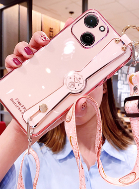 适用华为麦芒a20手机壳智选芒麦20a腕带保护5G硅胶套TYH632M斜挎挂绳全包防摔软壳a2o外壳a205g女潮荣耀创意