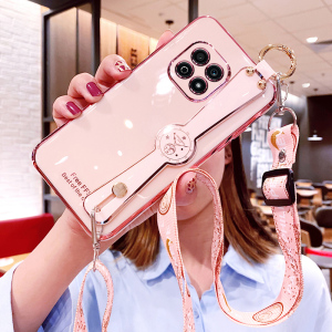 适用华为荣耀play5活力版手机壳NEW一AN90腕带5G保护硅胶套honor斜挎挂绳paly全包防摔软壳piay网红pay女潮板