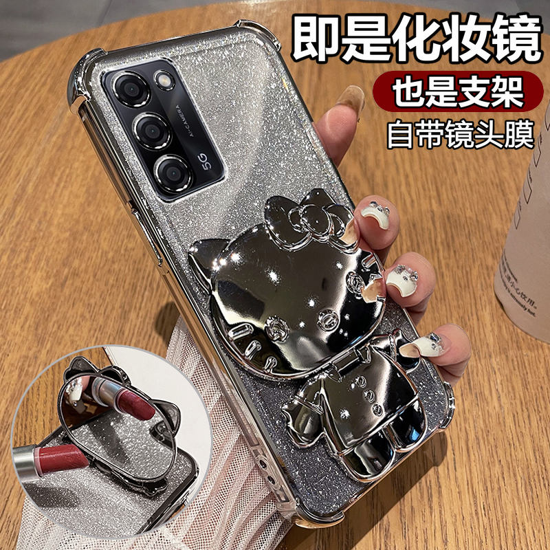 适用oppoA55手机壳oppo透明A55s保护5g硅胶套PEMM20全包防摔00软壳opa可爱555g女s5g新款高颜值0pp0带支架镜