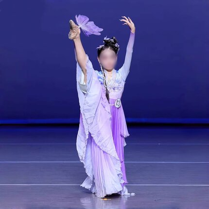 蝶香舞蹈服王诗意同款蝴蝶道具儿童独舞剧目古典舞飘逸演出服装