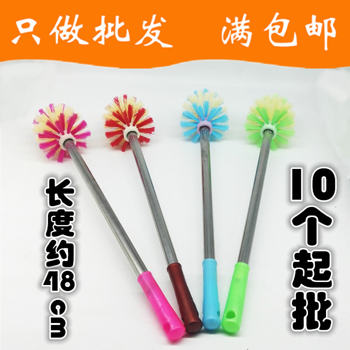 不锈钢柄圆马桶刷子+10起两