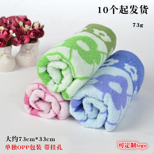K027D厂家直供纯棉提花棉毛巾 柔软吸水跑江湖义乌 10起独立包装