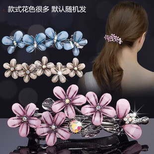 B116彩色琉璃日韩发夹顶夹弹簧夹水晶水钻百搭高端大气亮晶晶轻奢