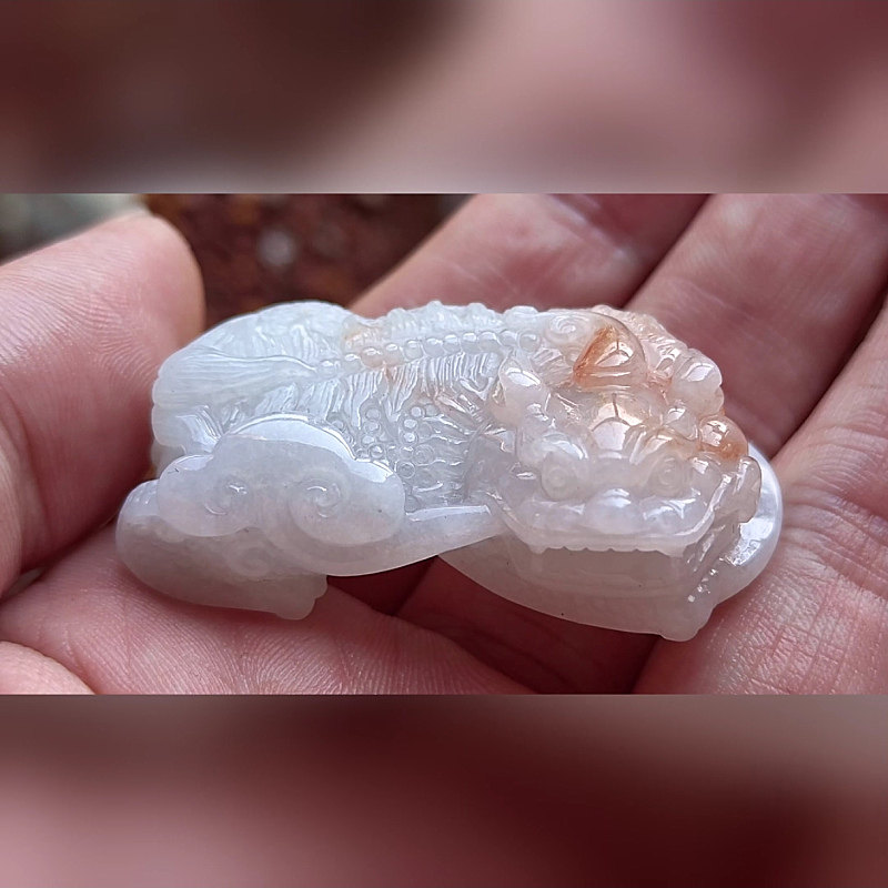 4751翡翠貔貅吊坠男女冰糯种高端玉石器霸王皮丘挂件天然A货招财