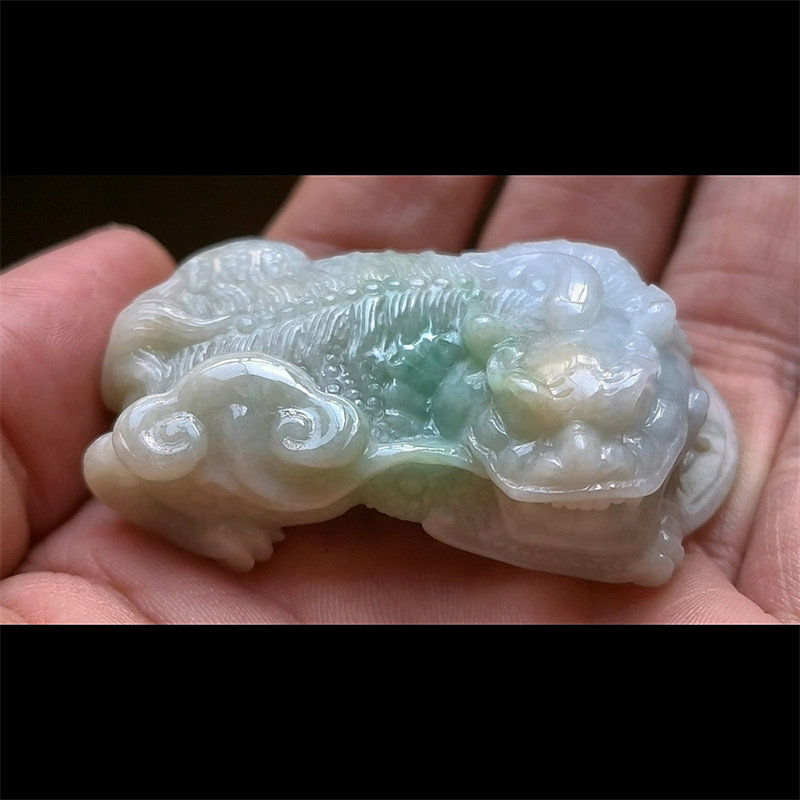 3775翡翠貔貅吊坠男女冰糯种高端玉石霸王挂件天然A货阴阳眼