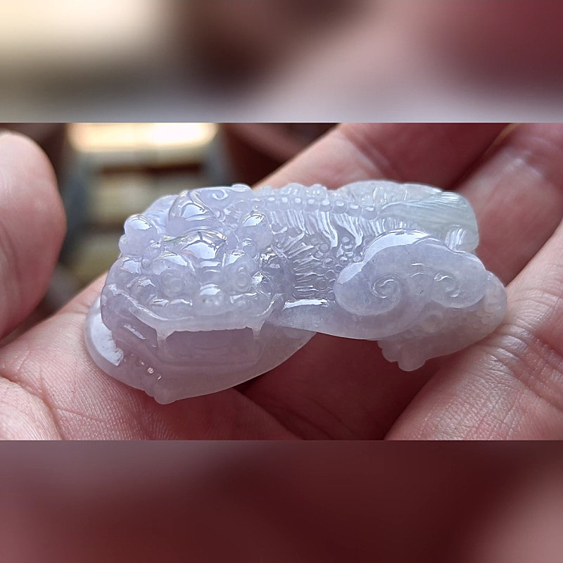 7749翡翠貔貅吊坠男女冰糯种高端玉石器霸王皮丘挂件天然A货招财