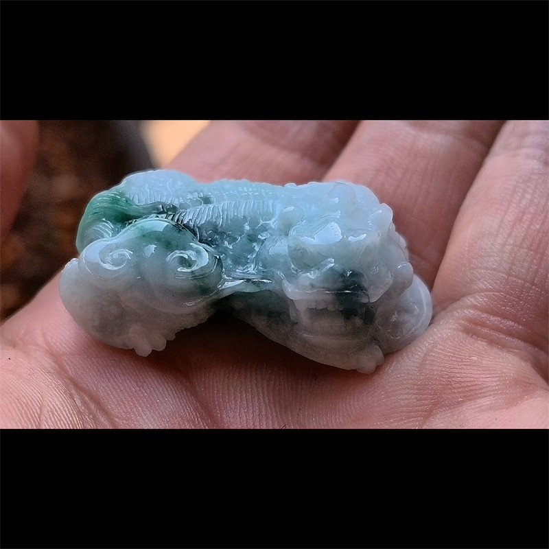 手链1524霸王翡翠貔貅手链手串玉石皮丘天然A货纯手工精雕