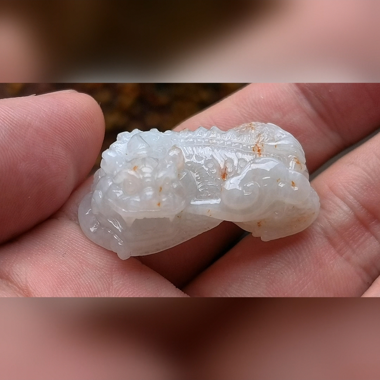 手链3885霸王翡翠貔貅手链手串玉石皮丘天然A货纯手工招财精雕