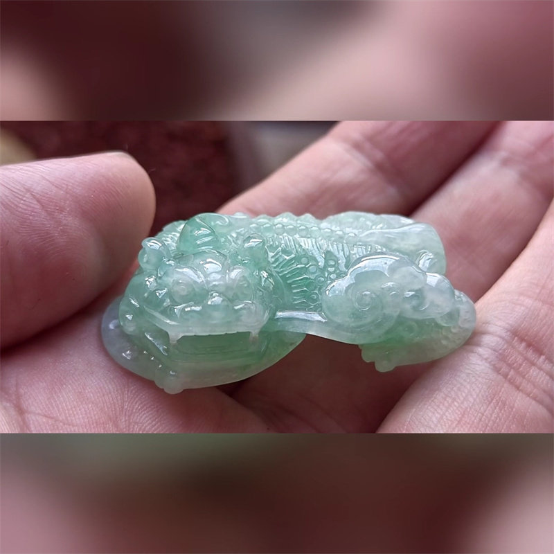 5603翡翠貔貅吊坠男女冰糯种高端玉石器霸王皮丘挂件天然A货
