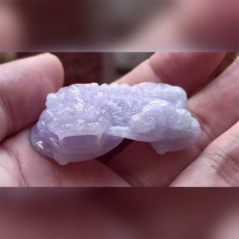 6645翡翠貔貅吊坠男女冰糯种高端玉石器霸王皮丘挂件天然A货