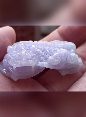 6645翡翠貔貅吊坠男女冰糯种高端玉石器霸王皮丘挂件天然A货
