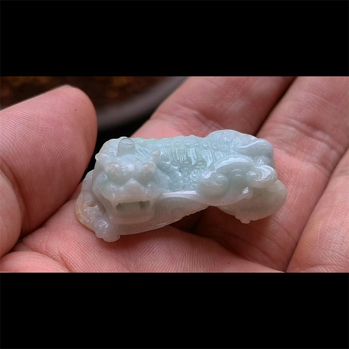 手链1867霸王翡翠貔貅手链手串玉石皮丘天然A货纯手工精雕