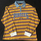 复古纯棉polo衫 男2026秋季 新款 美式 长袖 条纹polo领T恤女休闲上衣