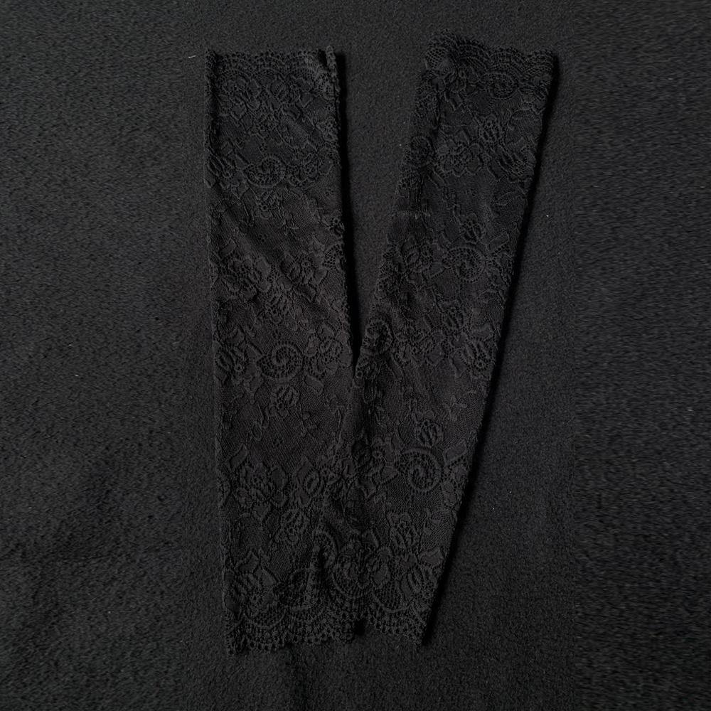 夏季防晒袖套薄款花纹蕾丝袖套女镂空设计感网纱透气防紫外线手套