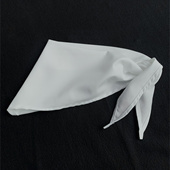 时尚 文艺三角巾围巾披肩男女通用白色领巾手巾围脖腰巾 百搭情侣款